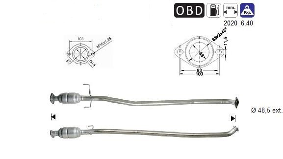 MAGNAFLOW DIRECT FIT KATALYSATOR 78011D